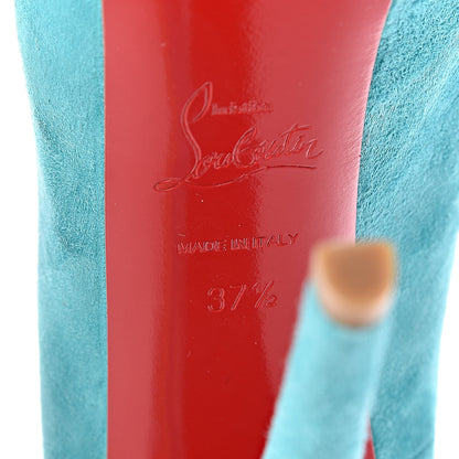 Christian Louboutin Suede Daffodile 160 Pumps 37.5 Turquoise 7 of 9