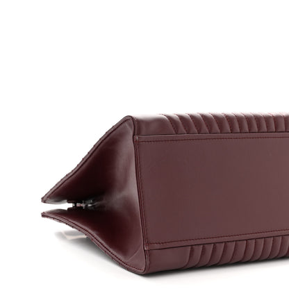 Prada Soft Calfskin Impunture Diagramme Tote Granato 9 of 11