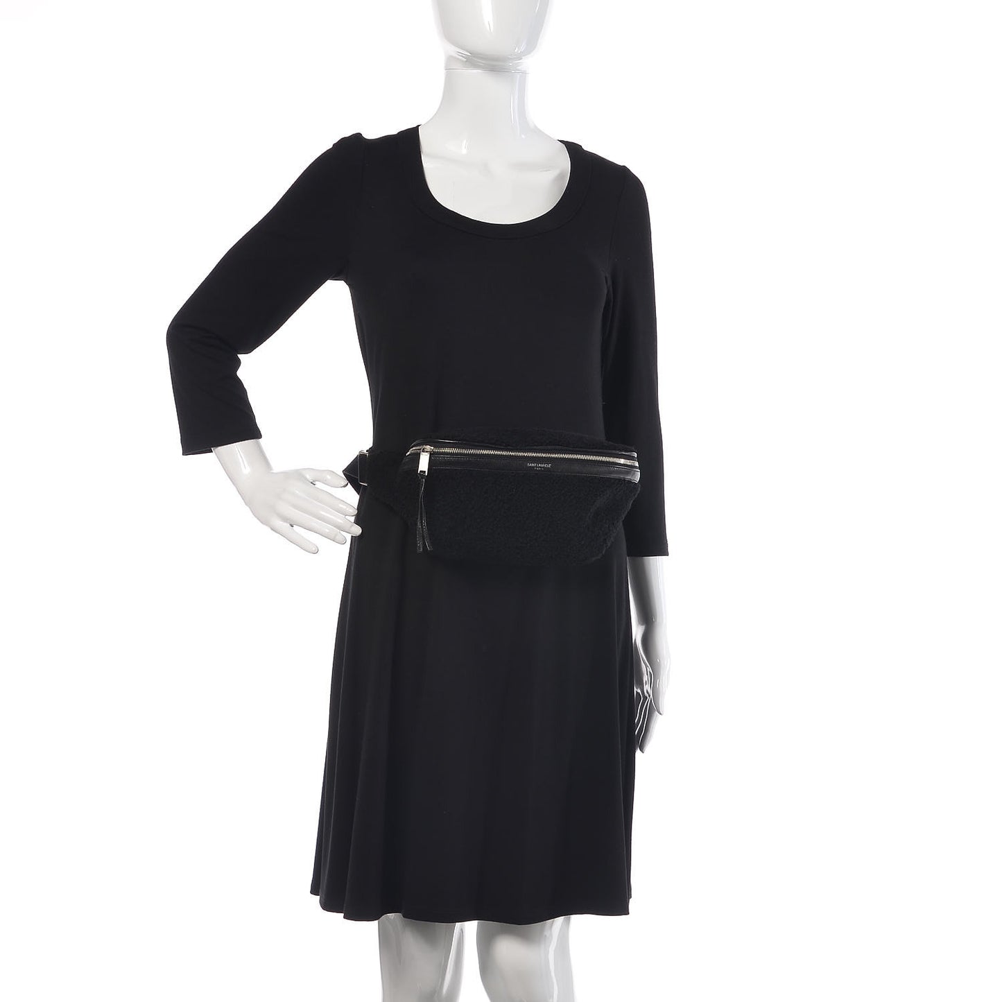 Shearling Belt Bag Black