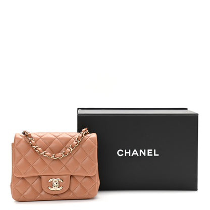 Chanel Lambskin Quilted Mini Square Flap Brown 11 of 11
