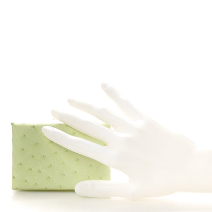 Hermes Ostrich Calvi Card Case Jaune Bourgeon 2 of 9