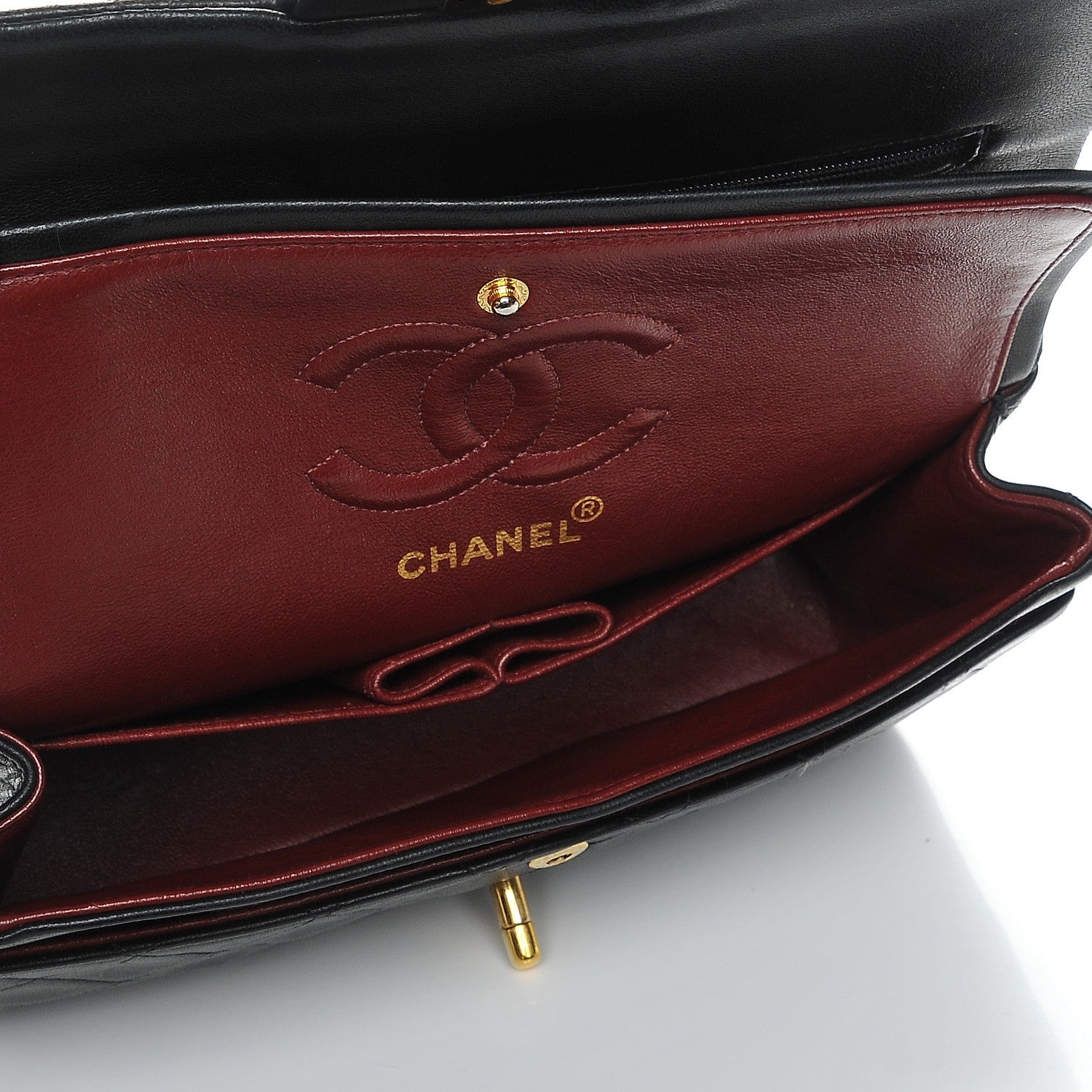 Chanel Lambskin Quilted Small Double Flap Black 5 of 9