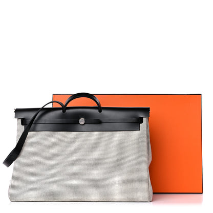 Hermes Criss Viking Vache Hunter Herbag Cabin Zip Retourne 50 Ecru Black 14 of 14