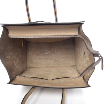 Celine Drummed Calfskin Mini Luggage Dune 5 of 15