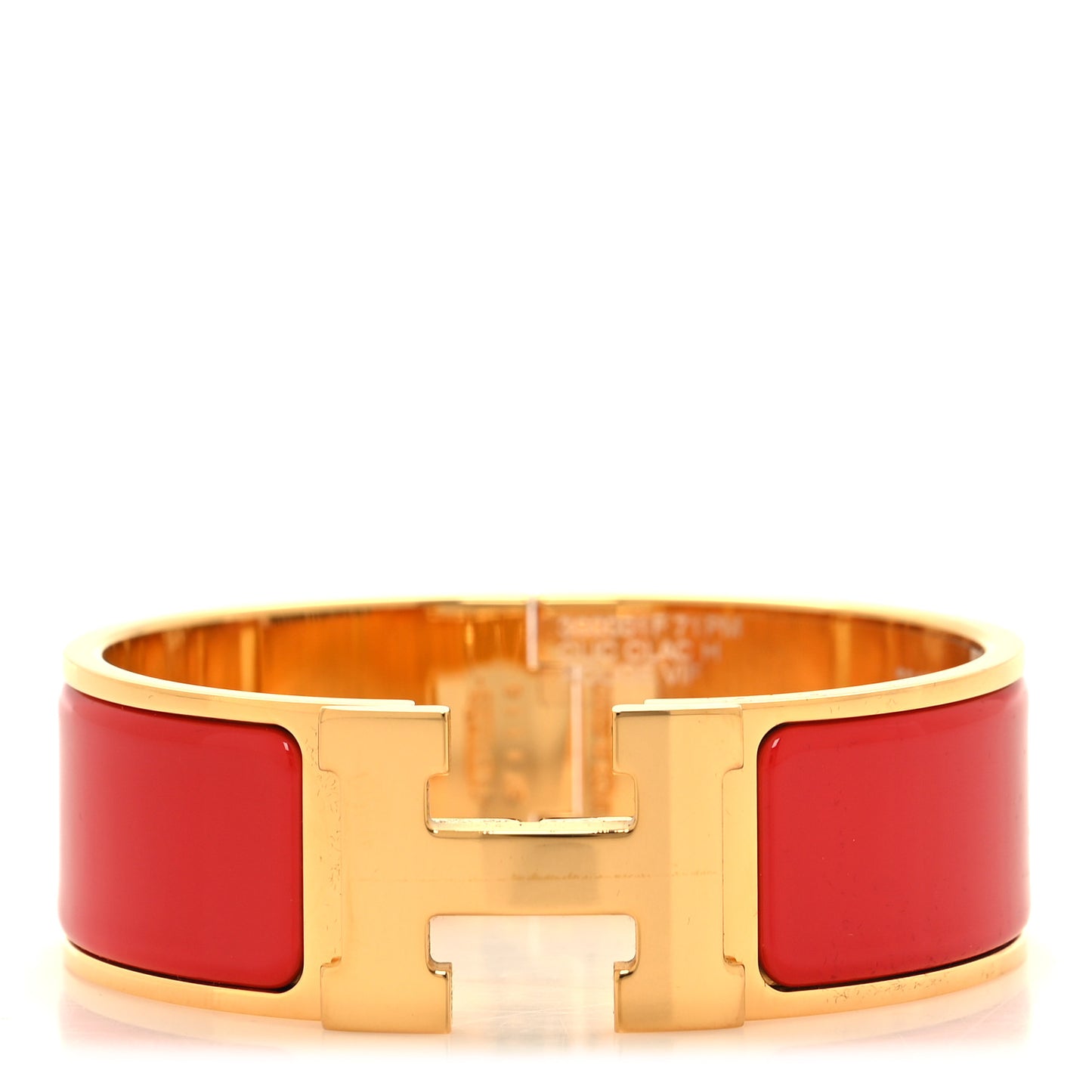 Enamel Wide Clic Clac H Bracelet PM Rouge Vif