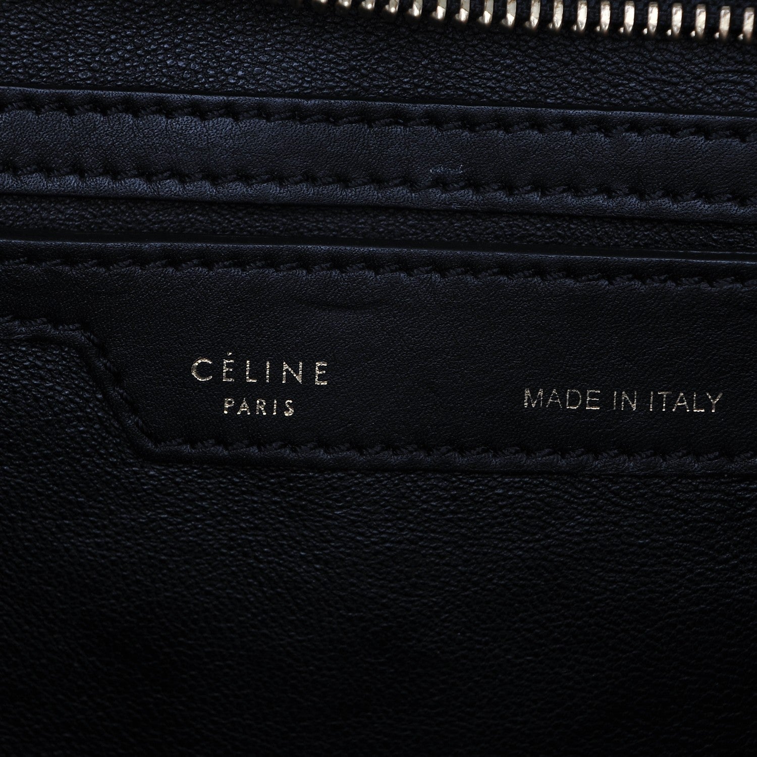 Celine Crocodile Embossed Calfskin Suede Medium Trapeze Black 5 of 6