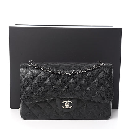 Chanel Caviar Quilted Jumbo Double Flap Black 13 of 13