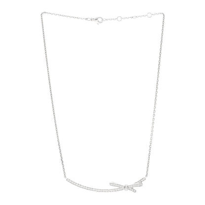 Chanel 18K White Gold Diamond Ruban Necklace 3 of 5