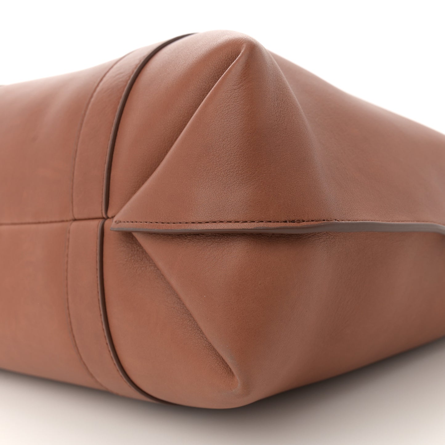 Polished Saddle Calfskin Dante Tote Dark Cuir