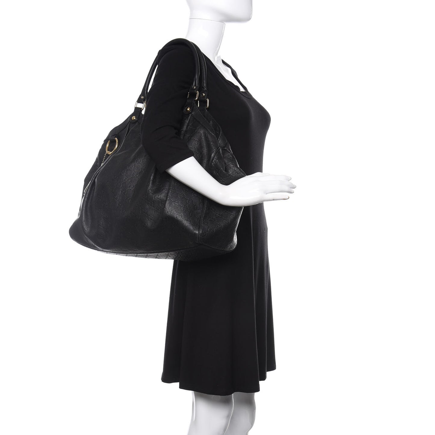 Guccissima Large Sukey Tote Black