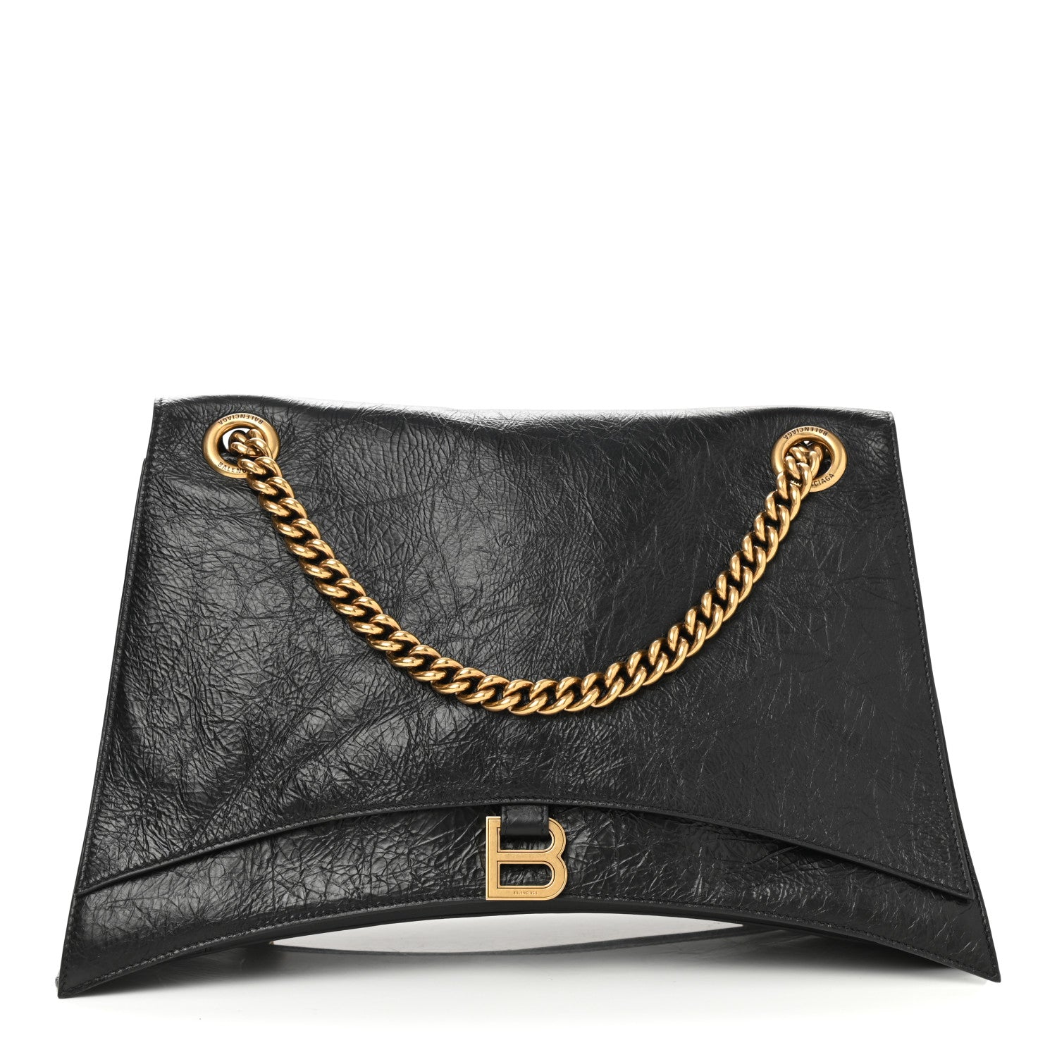 Balenciaga Crushed Calfskin Large Crush Chain Bag Black 1 of 9