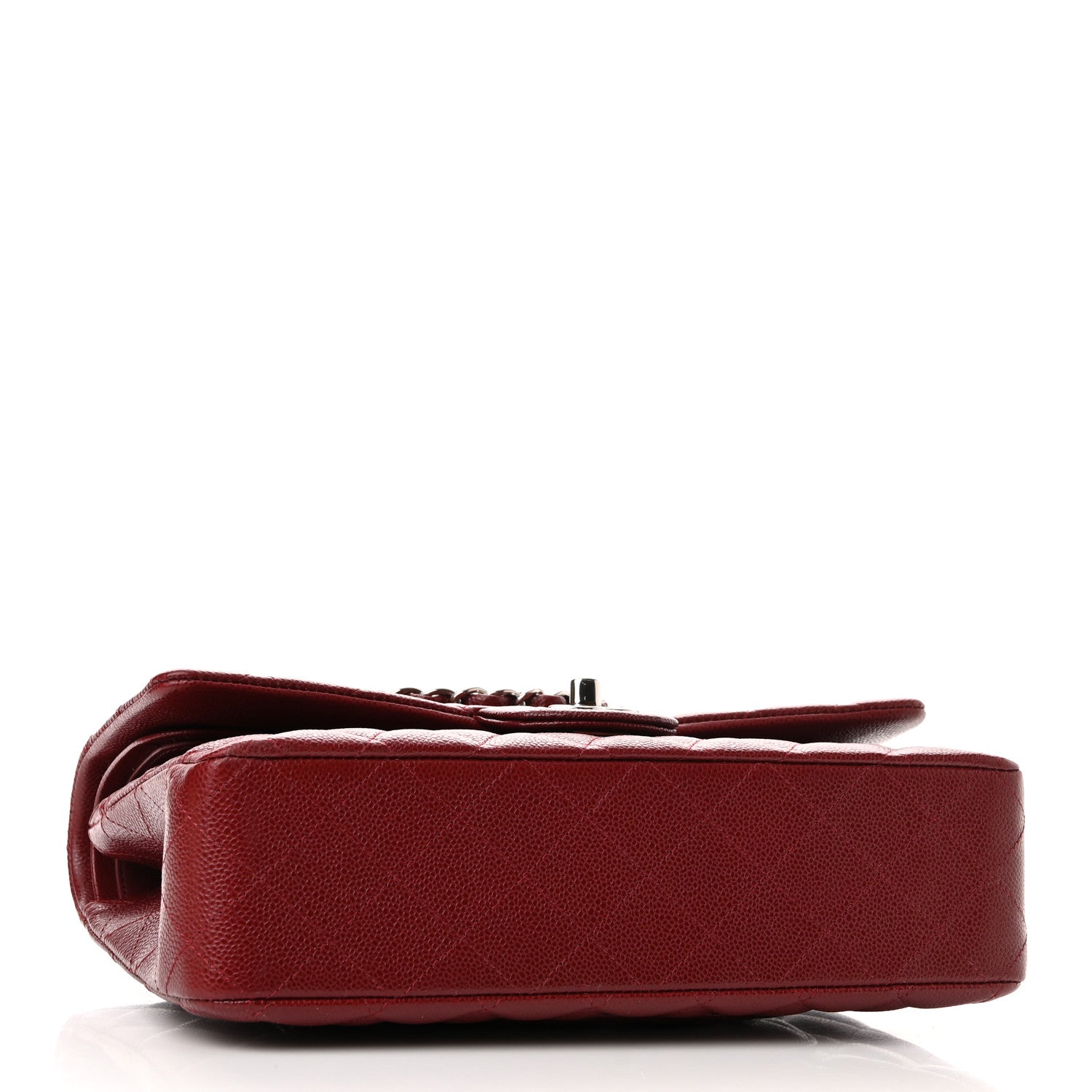 Chanel Caviar Quilted Medium Double Flap Dark Red 4 of 10