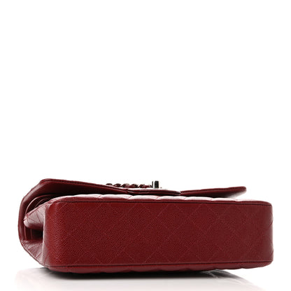 Chanel Caviar Quilted Medium Double Flap Dark Red 4 of 10