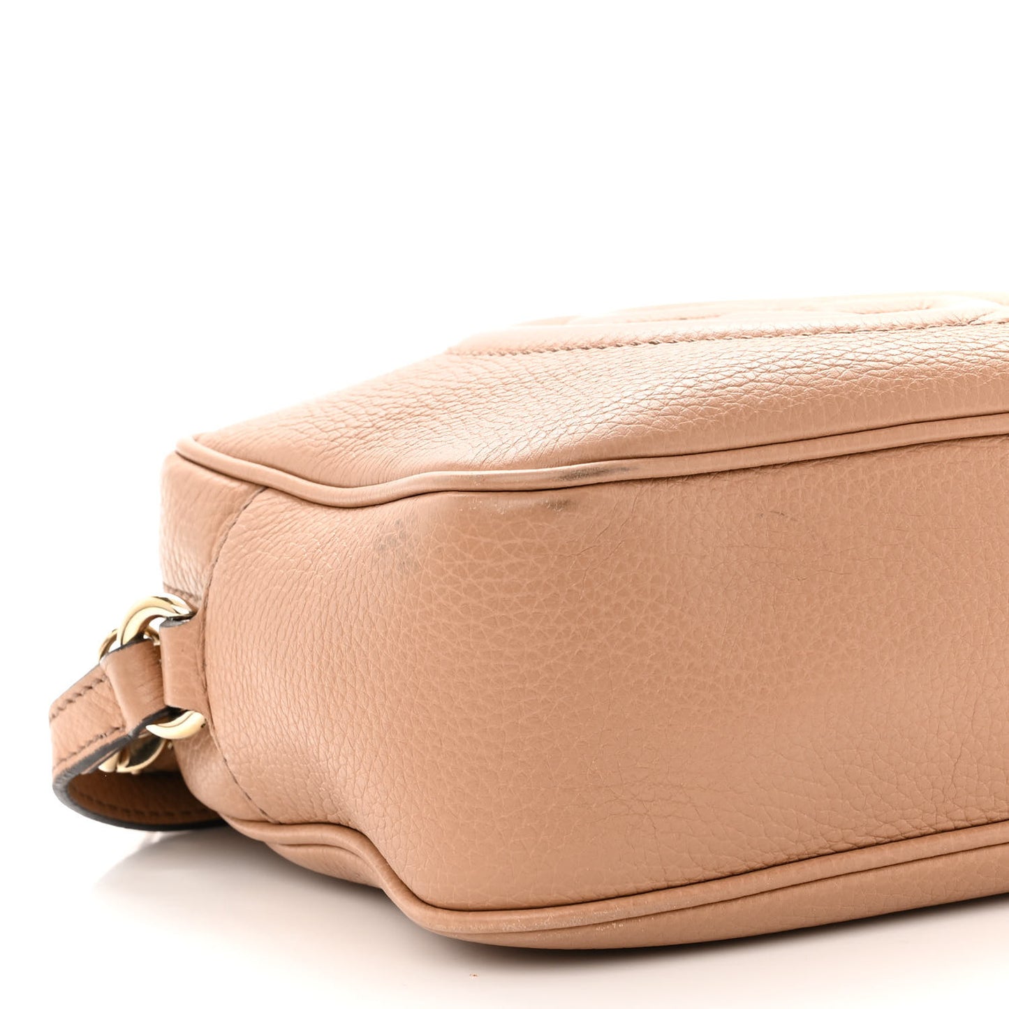 Pebbled Calfskin Small Soho Disco Bag Camelia