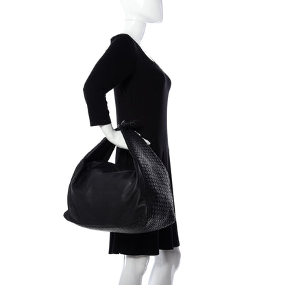 Bottega Veneta Nappa Intrecciato Large Knot Hobo Black 2 of 8