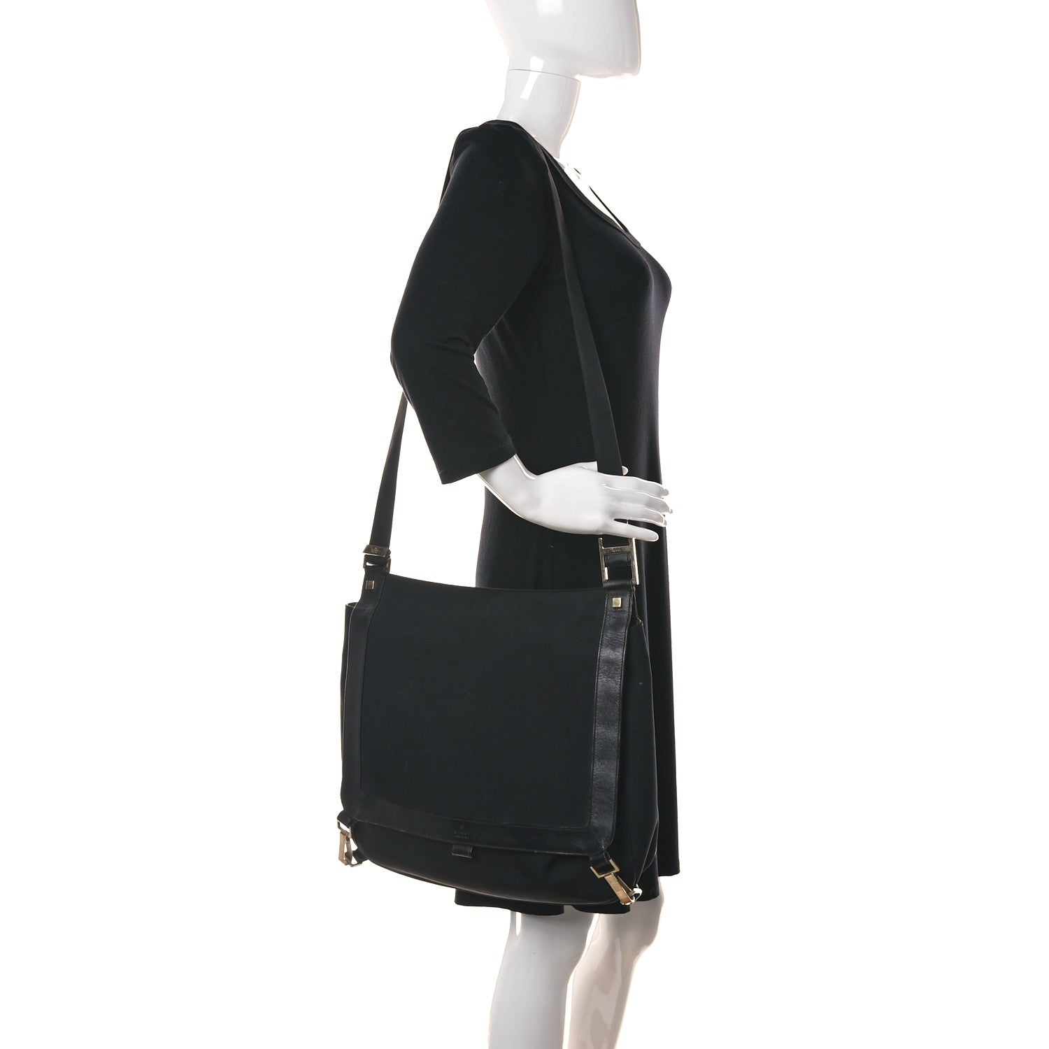 Gucci Canvas Messenger Bag Black 2 of 28