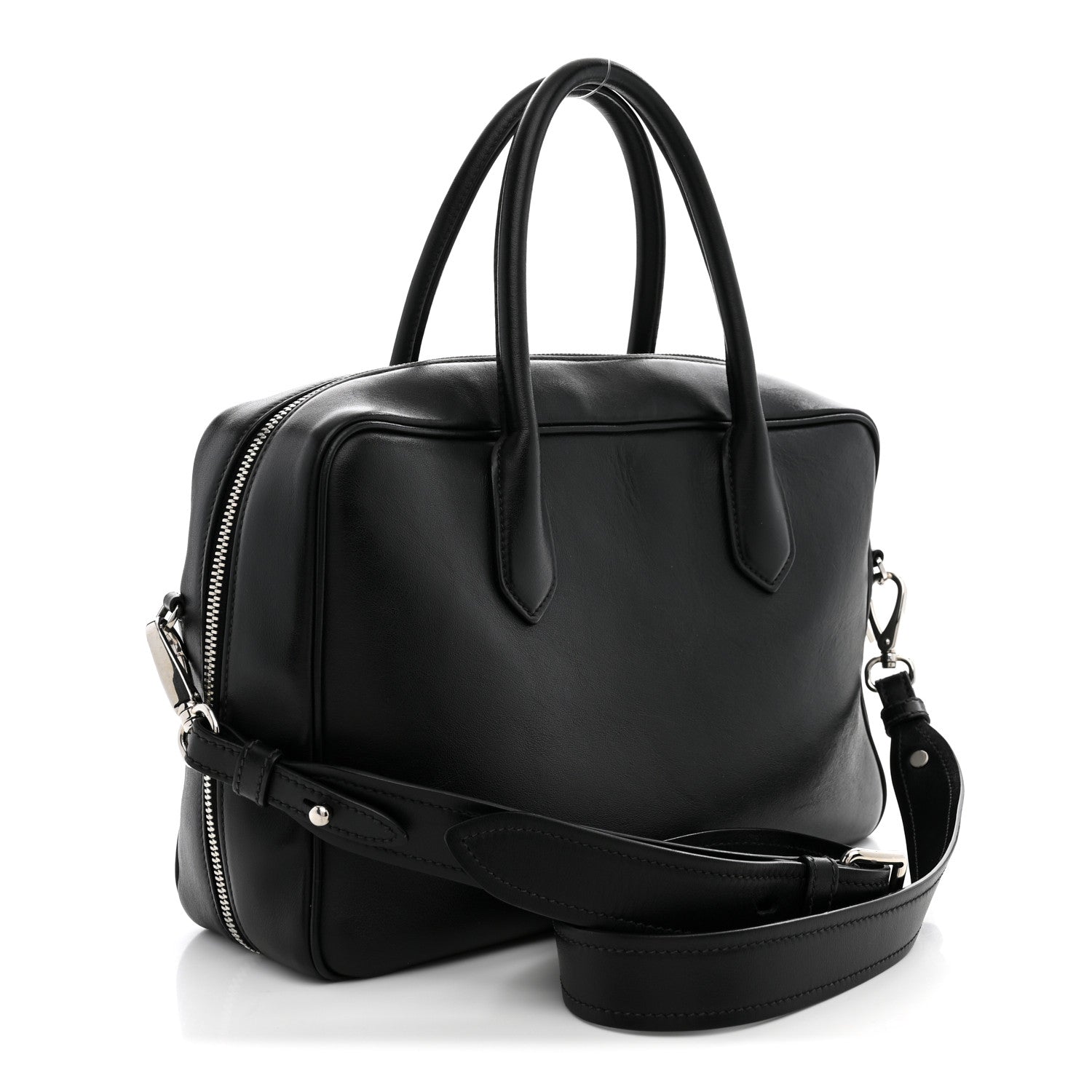 Prada City Calf Dinosaur Bauletto Black 3 of 11