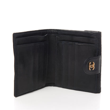 Chanel Caviar Stitched Compact French Flap Wallet Black 4 of 8
