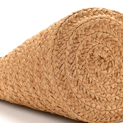 Saint Laurent Raffia Calfskin Small Panier Tote Naturale Nut 9 of 11