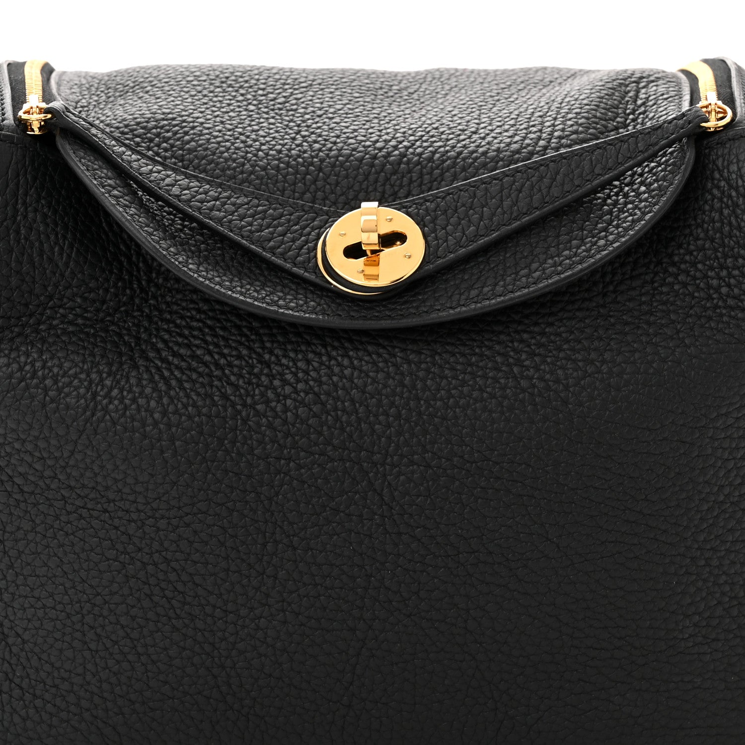 Hermes Taurillon Clemence Lindy 26 Black 8 of 10