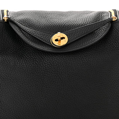 Hermes Taurillon Clemence Lindy 26 Black 8 of 10