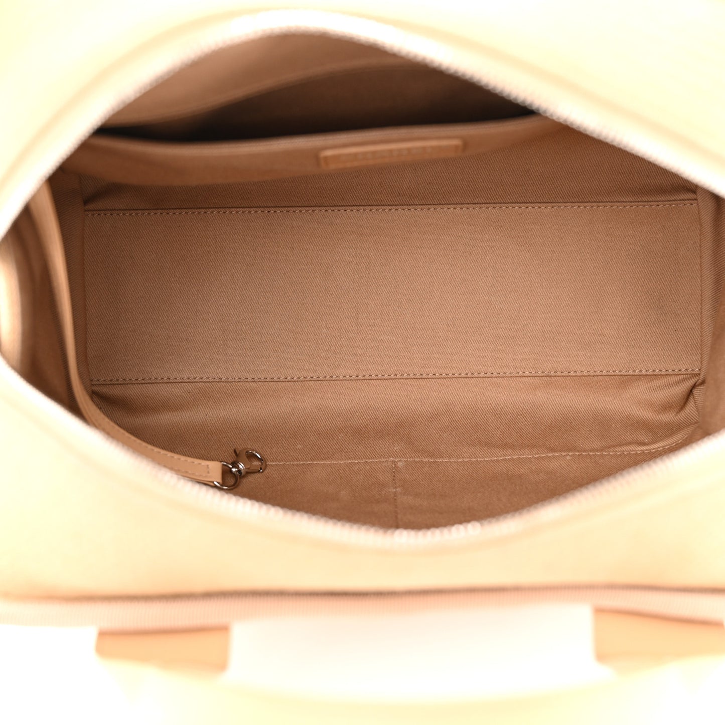 Canvas Deauville Bowling Bag Beige