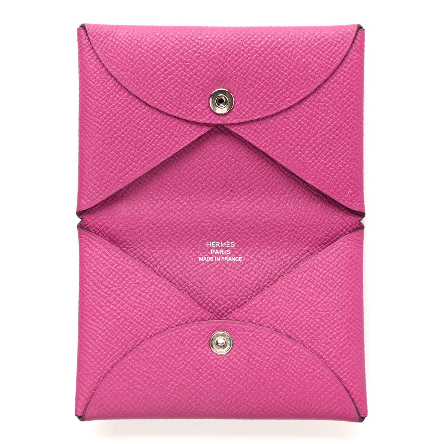 Epsom Calvi Card Case Rose Pourpre