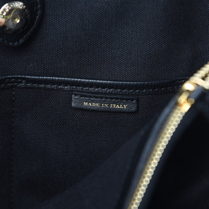 Burberry Grainy Calfskin House Check Large Banner Tote Black 7 of 18
