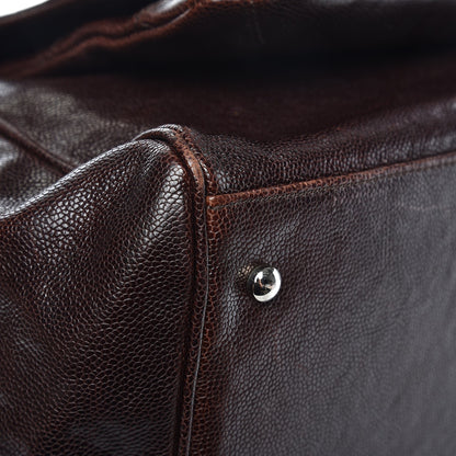 Chanel Caviar Quilted Mademoiselle Satchel Brown 12 of 20