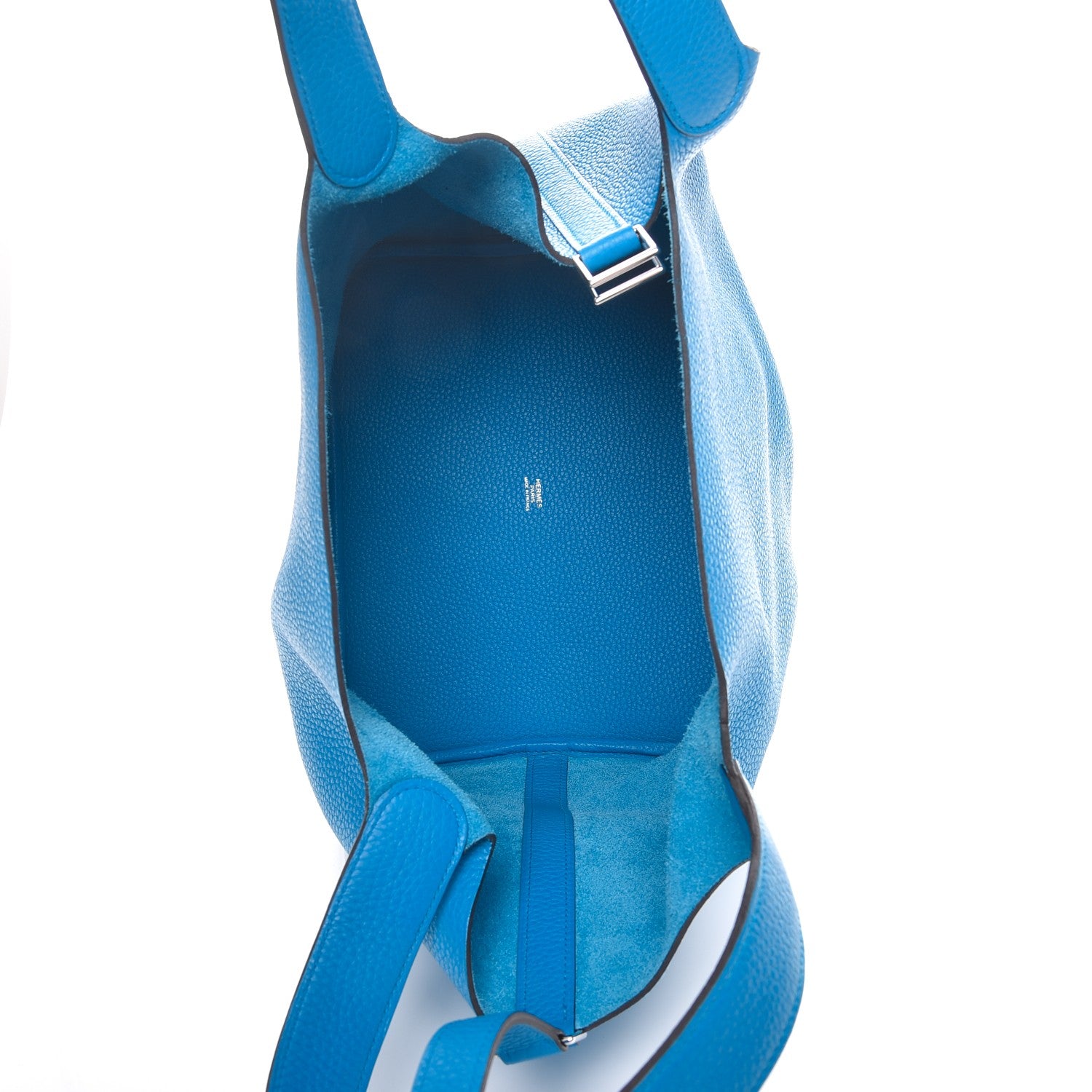 Hermes Taurillon Clemence Picotin Lock 26 GM Bleu Zanzibar 5 of 7