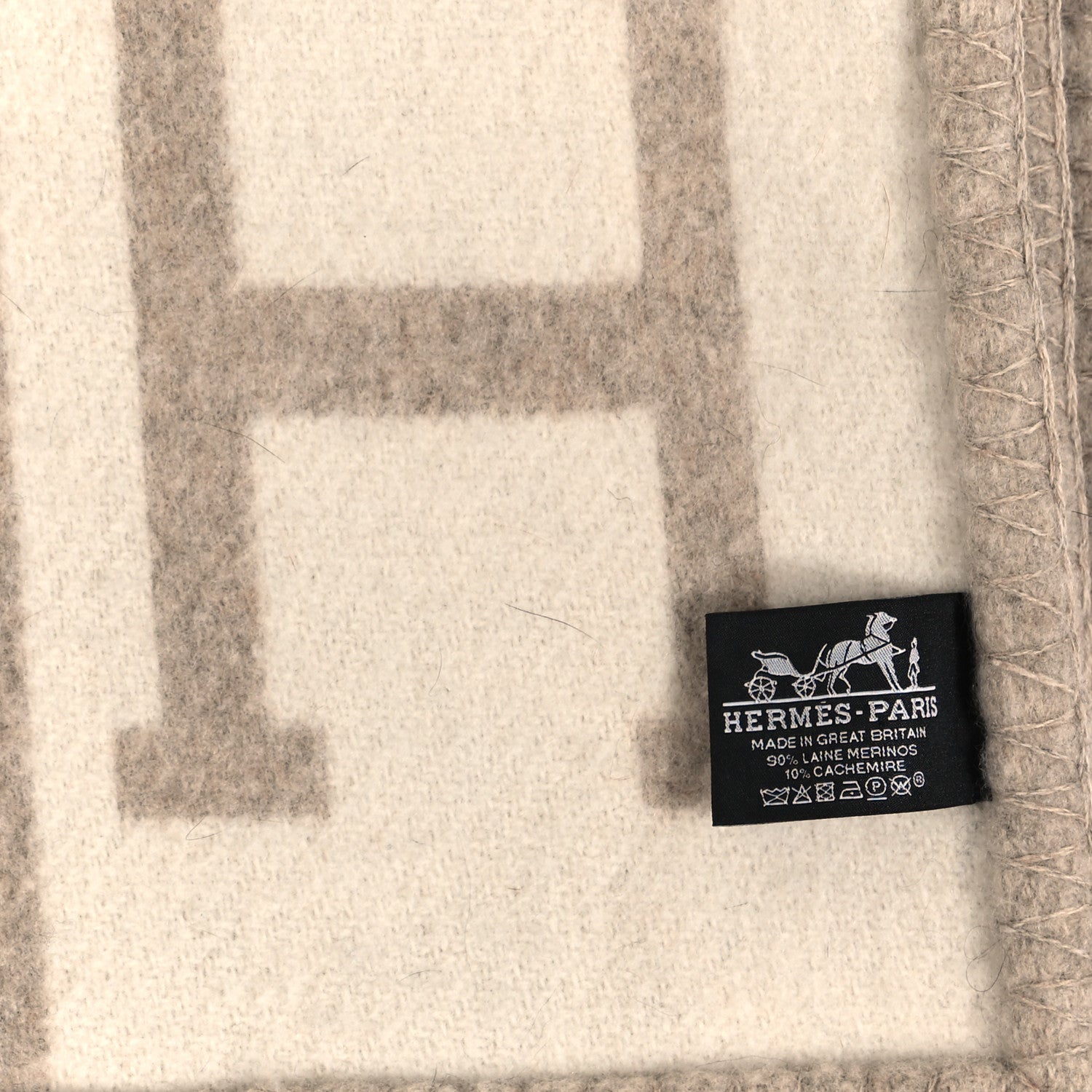 Hermes Wool Cashmere Avalon III Blanket Coco Camomille 3 of 5