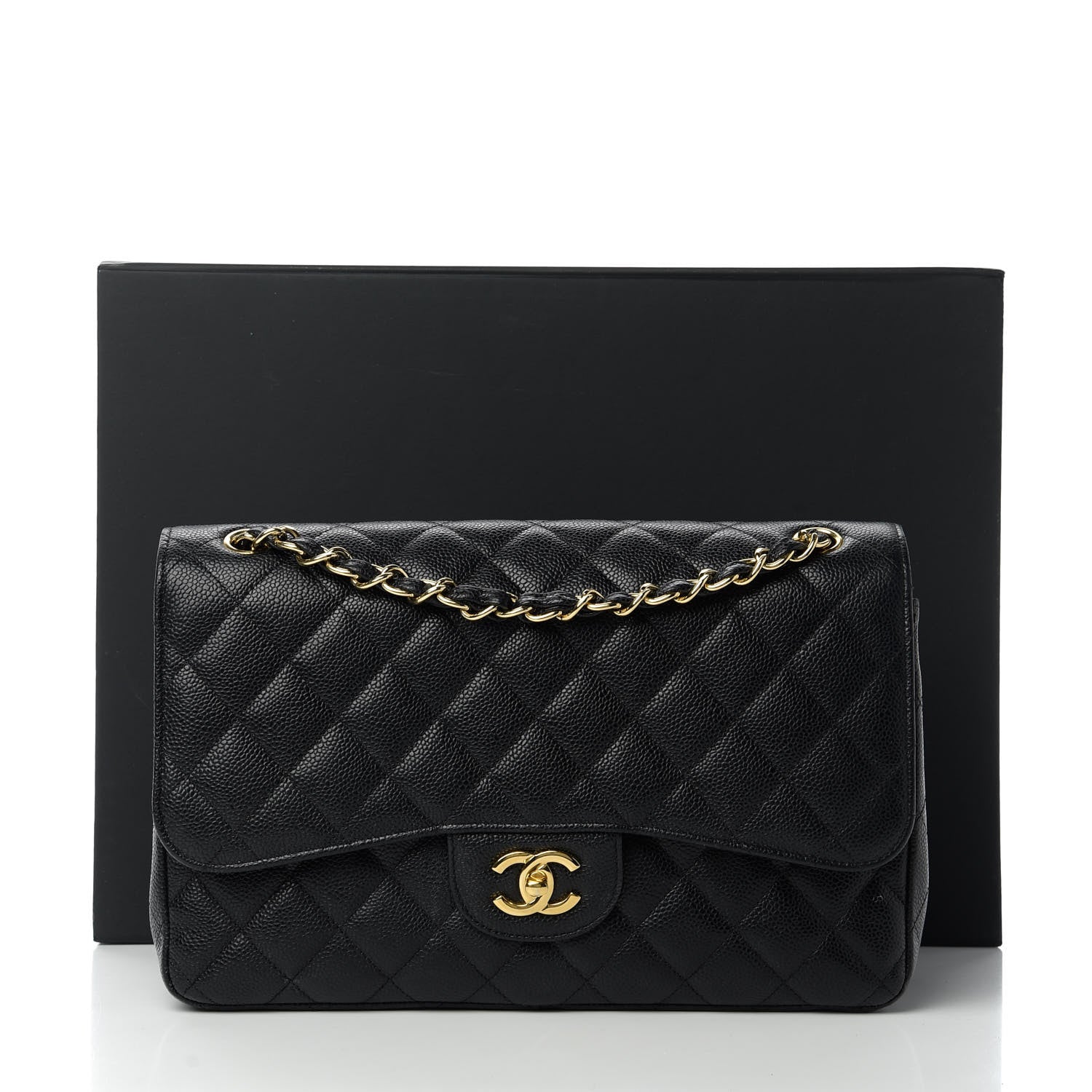 Chanel Caviar Quilted Jumbo Double Flap Black 12 of 12