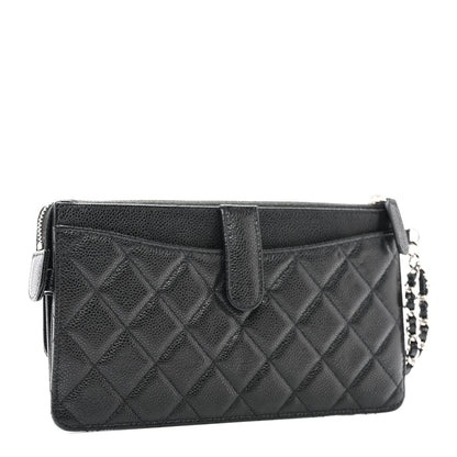 Chanel Caviar Quilted Classic Pouch With Handle Black 3 of 10