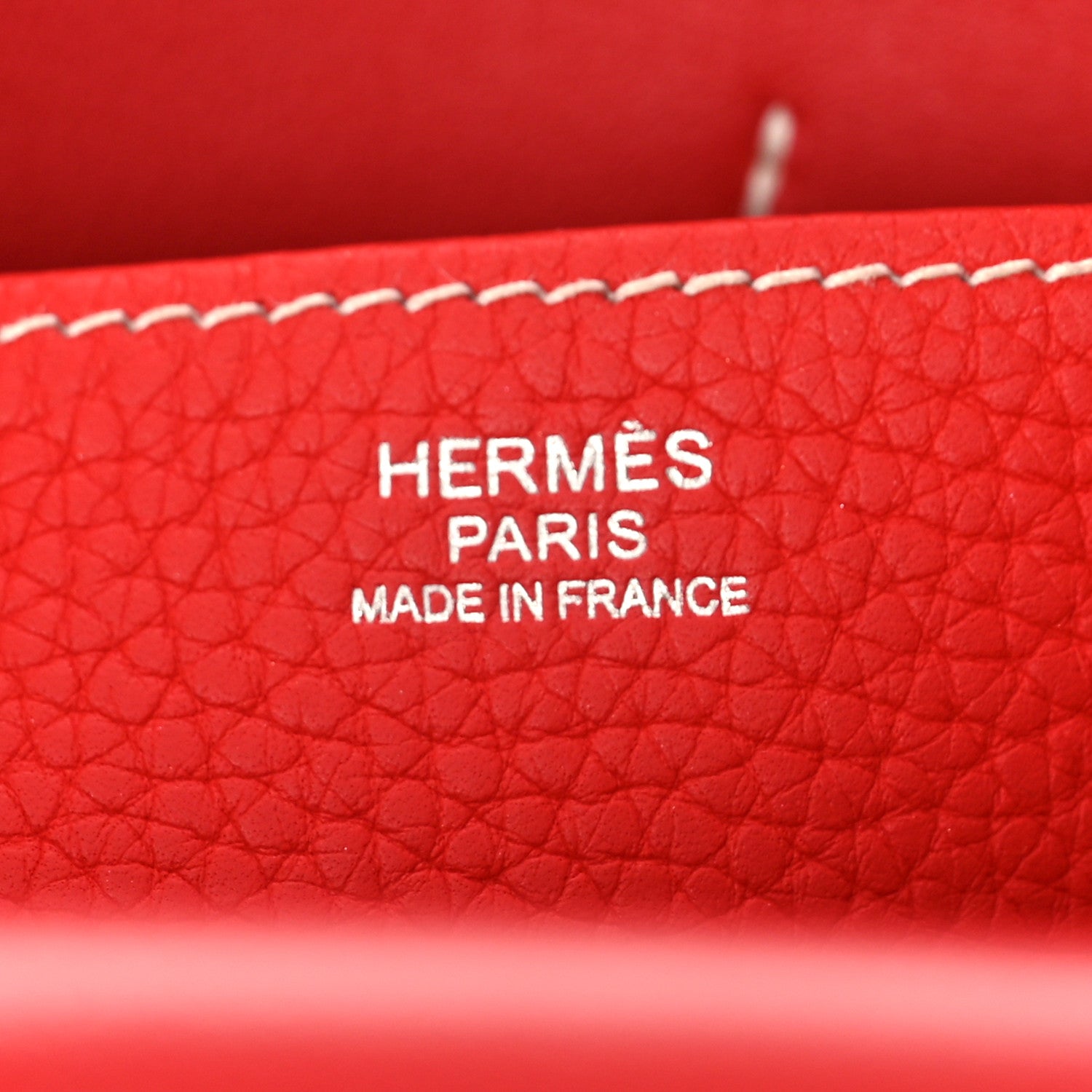 Hermes Taurillon Clemence Verso Halzan 31 GM Rouge Casaque Vermillion 6 of 8