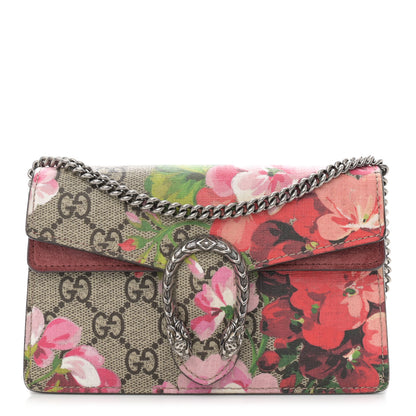 Gucci GG Supreme Monogram Blooms Super Mini Dionysus Shoulder Bag Beige Multicolor Dry Rose 1 of 10