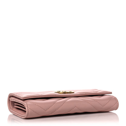 Gucci Calfskin Matelasse GG Marmont Continental Wallet Perfect Pink 4 of 12