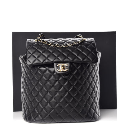 Chanel Lambskin Quilted Large Urban Spirit Backpack Black 10 of 10