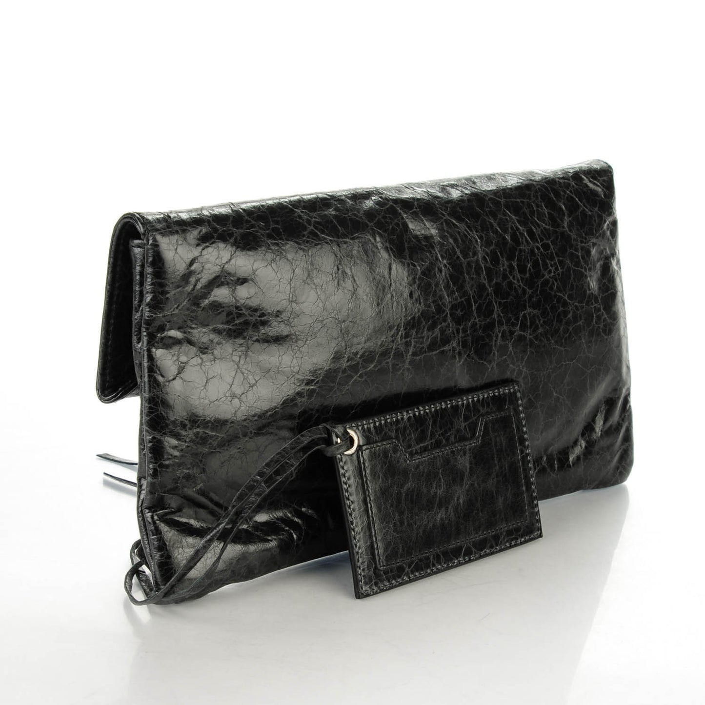 Agneau Giant 21 Silver Hardware Envelope Clutch Plomb