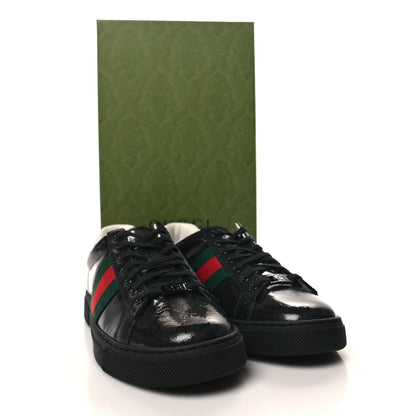 Gucci Crystal GG Monogram Web Mens New Ace Sneakers 8 Black 9 of 9