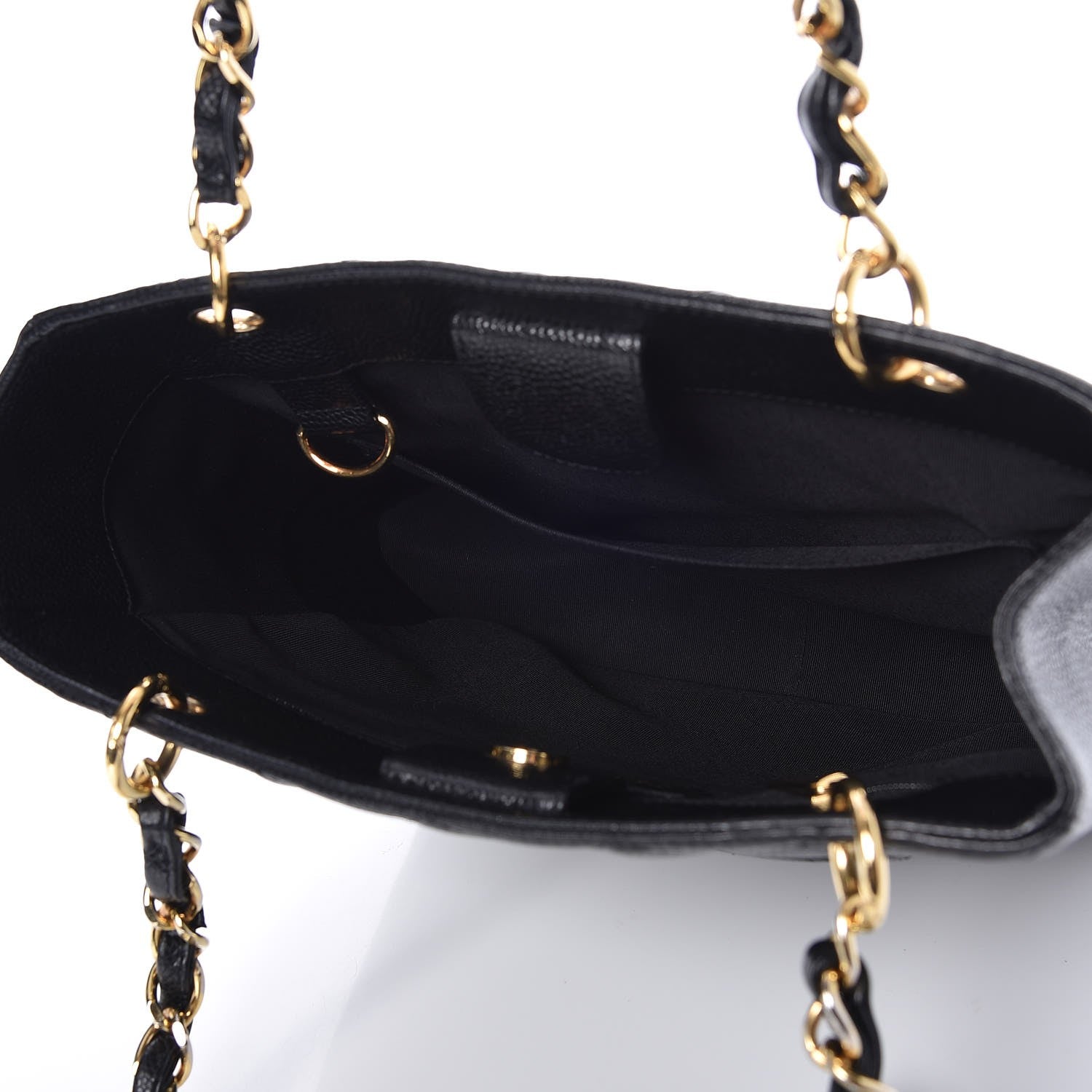 Chanel Caviar Quilted Petit Shopping Tote PST Black 5 of 7