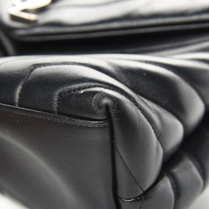 Saint Laurent Calfskin Y Quilted Monogram Medium Loulou Chain Satchel Black 10 of 20