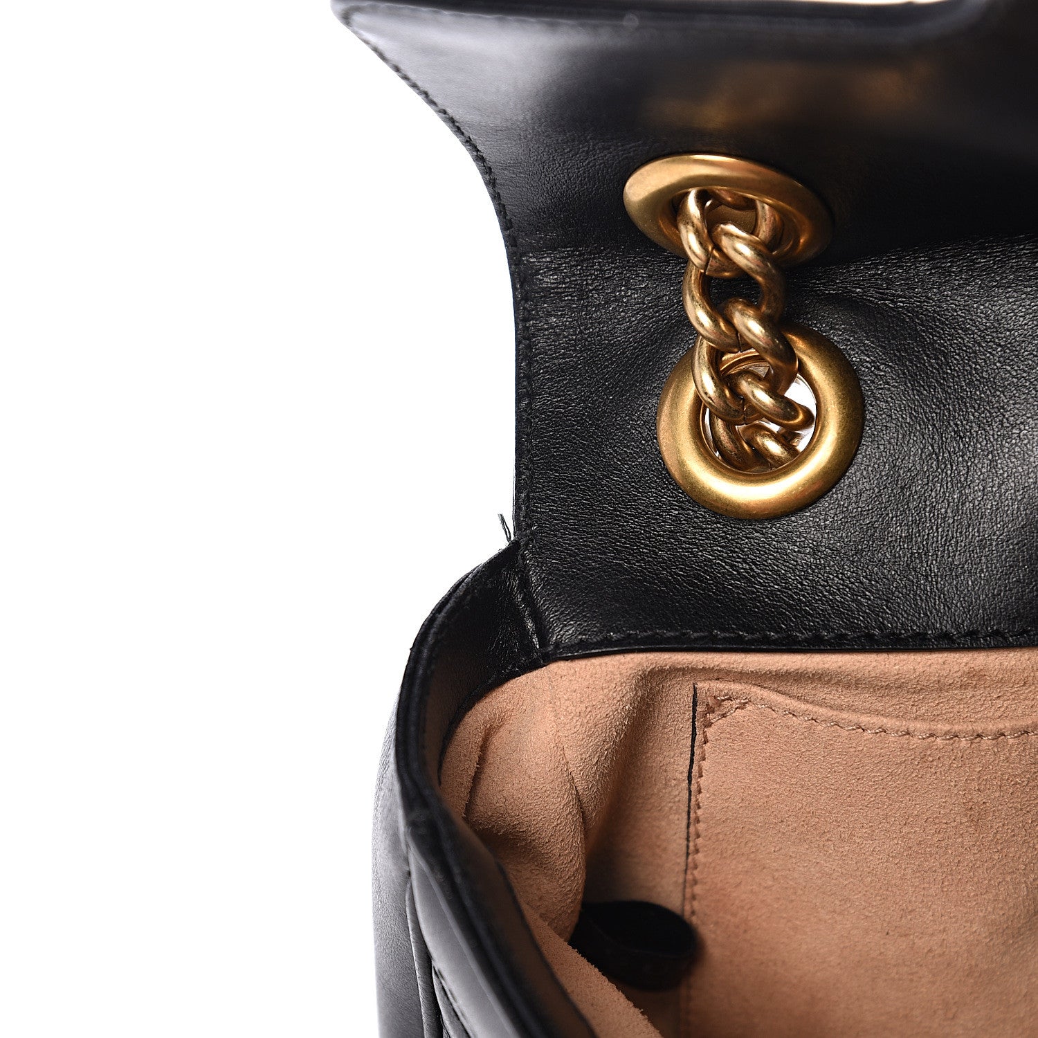 Gucci Calfskin Matelasse Mini GG Marmont Shoulder Bag Black 7 of 18