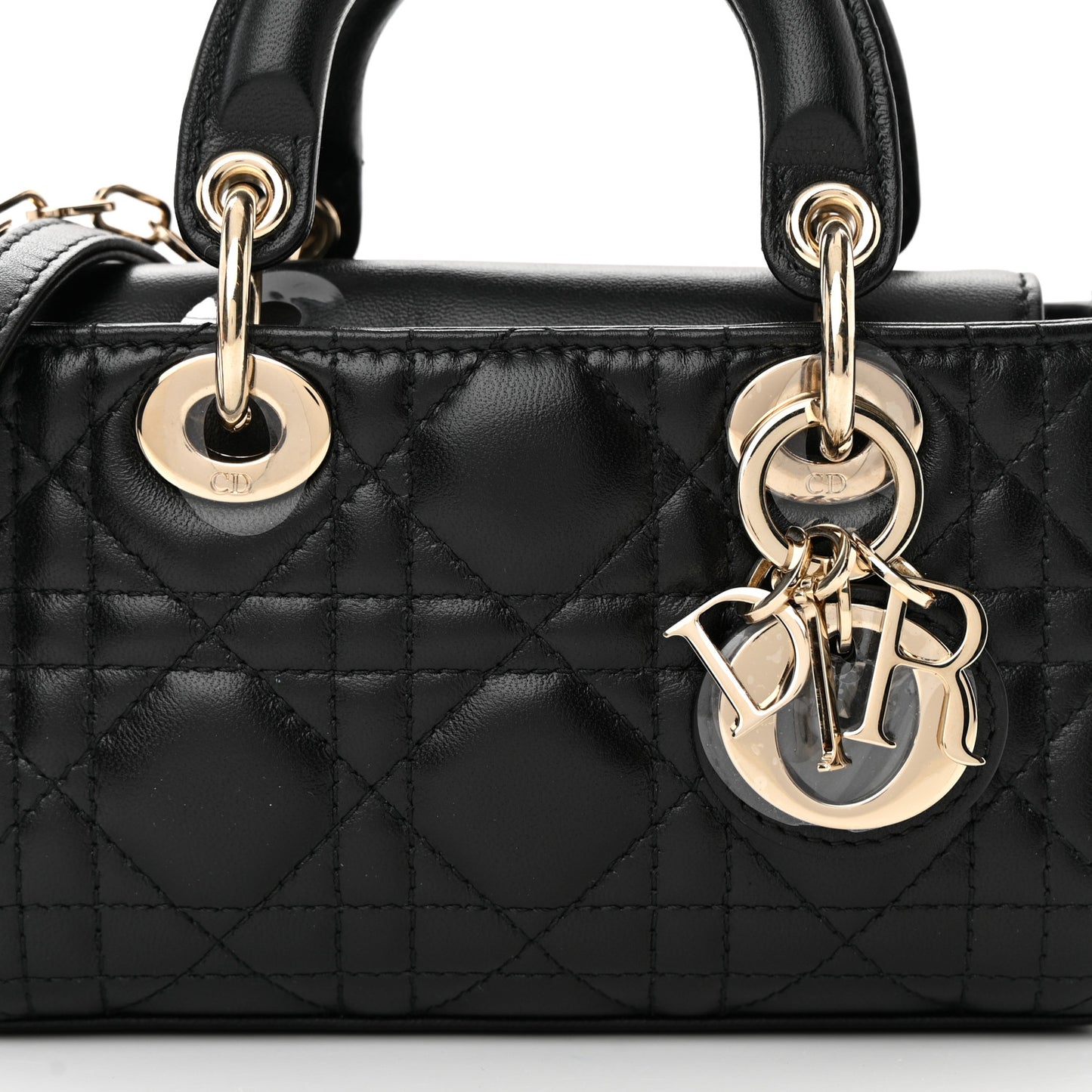 Lambskin Cannage Micro Lady D-Joy Black