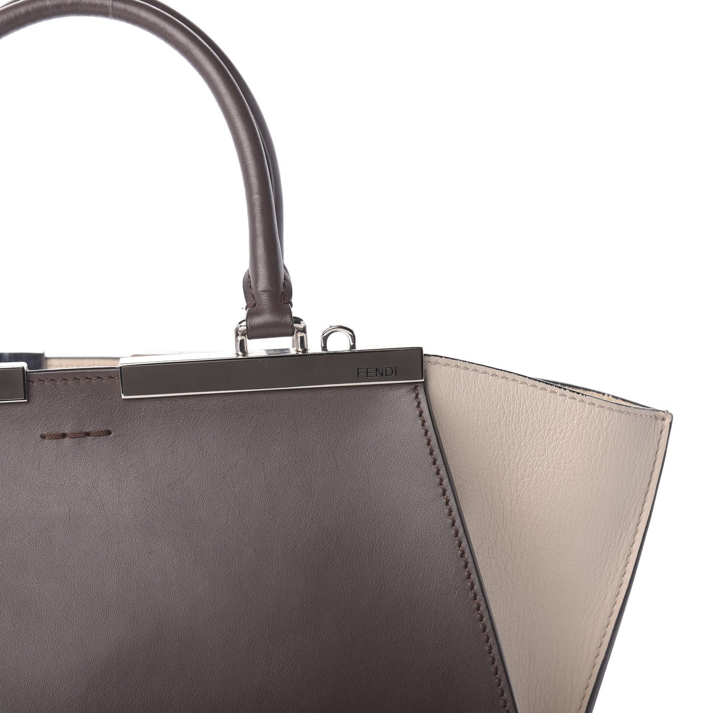 Calfskin Petite 3Jours Tote Marrone Camelia Ice