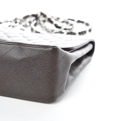 Chanel Caviar Quilted Jumbo Single Flap Dark Brown 10 of 13