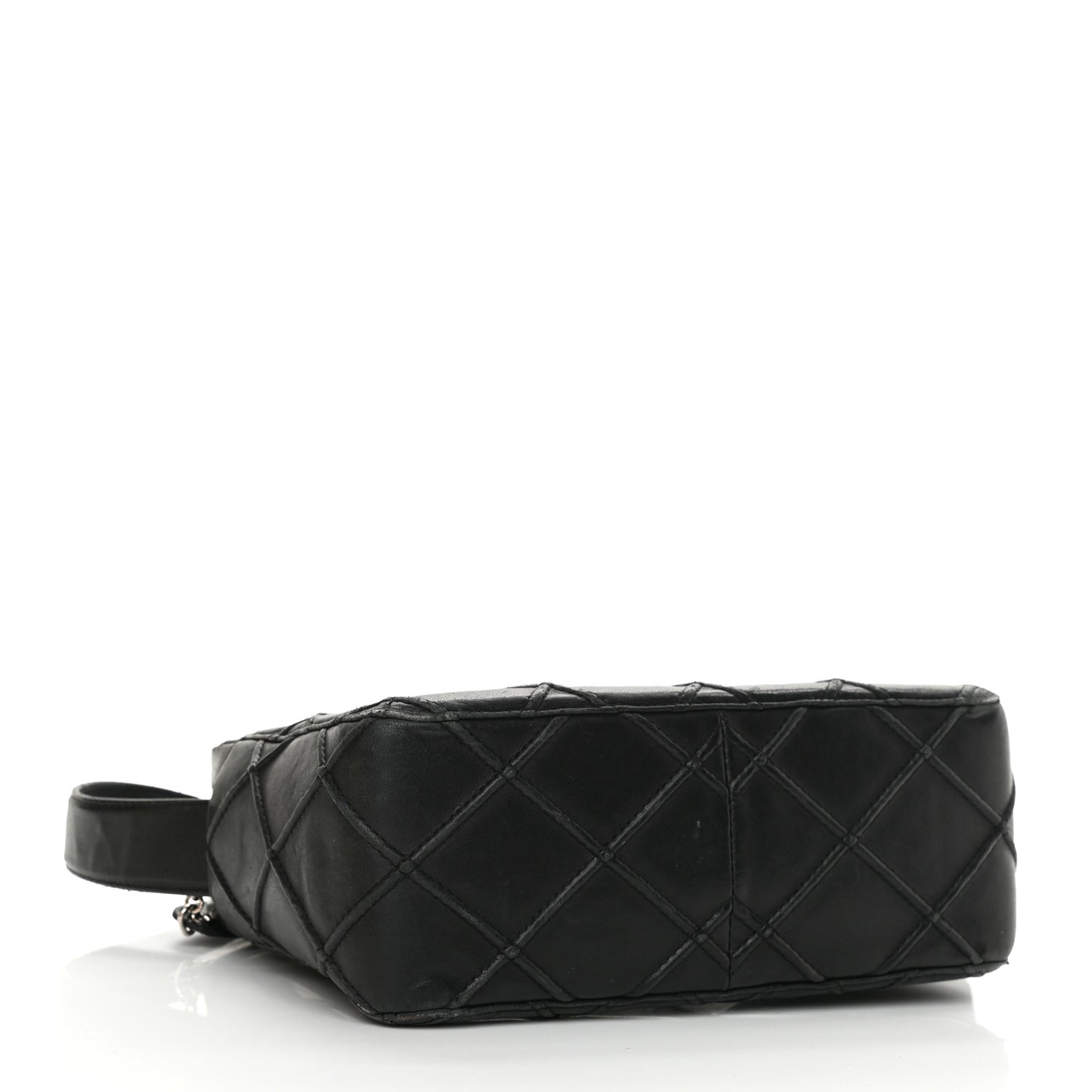 Lambskin Stitched Camera Case Black