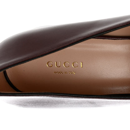 Gucci Malaga Kid Womens GG Marmont Loafers 42 Vintage Bordeaux 7 of 8