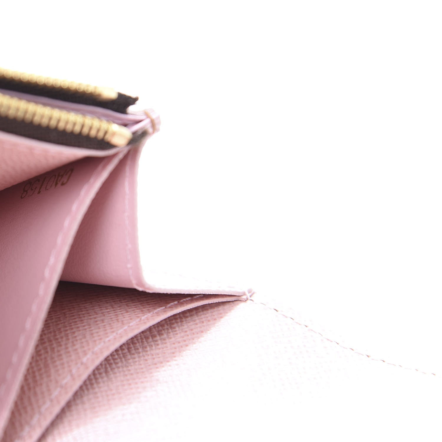 Louis Vuitton Damier Ebene Caissa Wallet Rose Ballerine 7 of 7