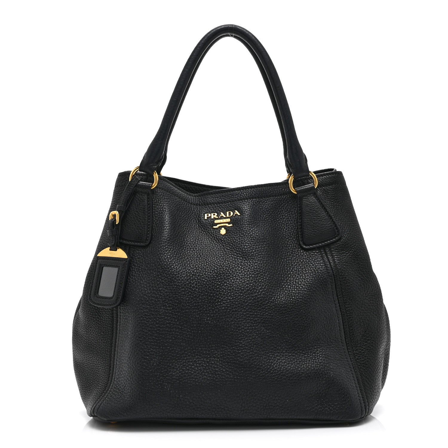 Prada Vitello Daino Tote Black 1 of 11