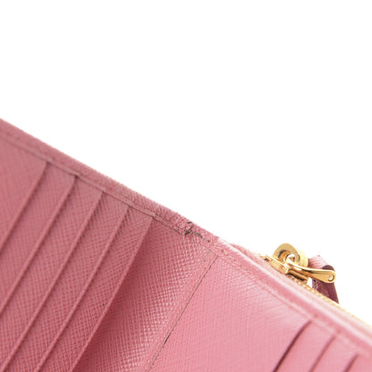 Prada Saffiano Continental Flap Wallet Petalo 12 of 14